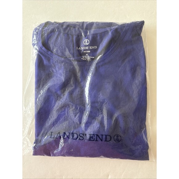 NWT Lands End Womens Fitted Purple T-Shirt Size Medium   Soft Cotton‎ Blend NEW - Picture 6 of 10